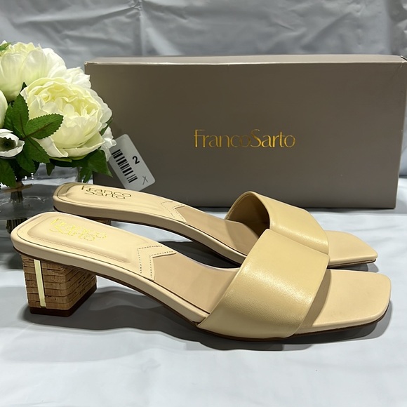 NIB - Franco Sarto Women’s Cruella Slide Sandal, Beige - Size 9 - Picture 3 of 11